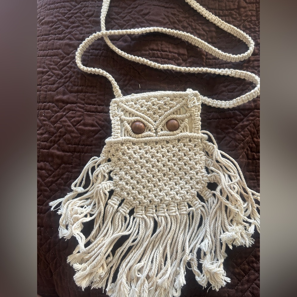 Ecoté Owl Fringe Purse